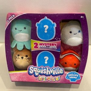 🆕 Squishmallows Squishville Sealife Squad 6 pack